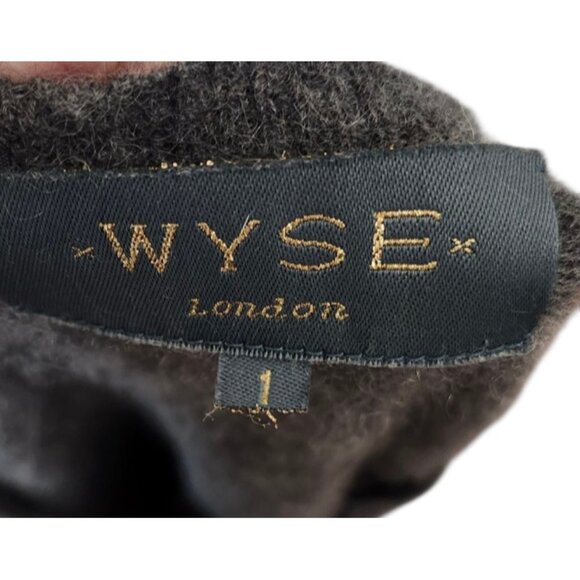 Women’s WYSE London Gray Cashmere sweater With Stars, Size 1 (Runs Big) - Picture 7 of 13